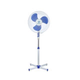 Вентилятор підлоговий Interlux ILFS-1010, 40Вт, 16"/40см, 3 лопасті, 3 швидкості, синьо-білий