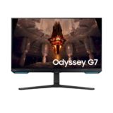 Монітор Samsung 28" S28BG700EIXUA IPS, 3840 x 2160, 144 Гц, 16:9, 300 кд/м2, 1000:1, 61 Вт, 2 х HDMI, RJ-45, 1 x Нeadphone, 1 х DisplayPort, Wi-Fi (802.11ac), 2 x USB 3.2, Bluetooth 5.2, поворот монитора (Swivel), поворотный экран (Pivot), регулировка наклона, регулировка по высоте, VESA - 100x100 мм, 2 х 5 Вт, 5.1 кг, черны