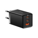 Зарядний пристрій USB+TypeC 220В Baseus CCGP120201 GaN5 Pro 65W (1*USB+2*TypeC) PD3.0, QC4.0 Чорний