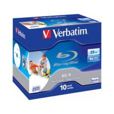  Verbatim BD-R SINGLE LAYER 25GB 6X PRINTABLE SURFACE HARD COAT (JC-10 ) 43713