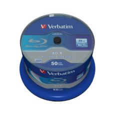  Verbatim BD-R SINGLE LAYER DATALIFE 25GB 6X WHITE BLUE SURFACE (-50) 43838