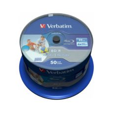  Verbatim BD-R SINGLE LAYER DATALIFE HTL 25GB 6X WIDE PRINTABLE NO ID (-50) 43812