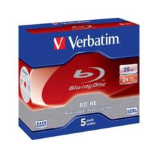  Verbatim BD-RE SINGLE LAYER 25GB 2X WHITE BLUE SURFACE HARD COAT (JC-5 ) 43615