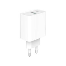   USB 220 Gembird TA-UC-PDQC20-01-W, , 1 USB-A + 1 Type-C (PD20 + QC3.0 18), 