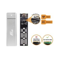   M.2 Frime (FHE221.M2UC) NGFF SATA Metal USB 3.1 (TYPE-C) up to 5Gb/s Silver