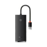 Хаб-юсб 3.0 Baseus 4-х портовий (WKQX030001) Lite Series (USB 3.0*4/Type-C*1) 25cm Black