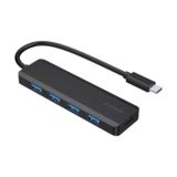 Хаб-юсб 3.1 Type-C Gembird UHB-CM-U3P4P-01 на 4 порти USB 3.1,USB-C, USB-C PD, пластик, чорний