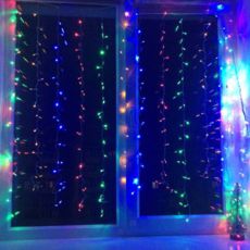 Світлодіодна гірлянда СolorWay штора (завіса) 3x3м 300LED 220В кольорова