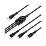 Кабель Type-C/Type-C - 1.2 м ColorWay 3в1 (Lightning+MicroUSB+Type-C) 3.0A (PD60W data) чорний (CW-CBPDU3060-BK)