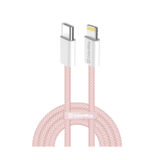 Кабель Type-C/Lightning - 1.0 м Colorway (braided cotton) (PD Fast Charging 27W) 1м рожевий