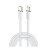 Кабель Type-C/Lightning - 1.0 м Colorway (braided cotton) (PD Fast Charging 27W) сірий (CW-CBPDCL061-GR)