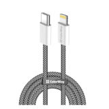 Кабель Type-C/Lightning - 1.0 м Colorway (braided cotton) (PD Fast Charging 27W) чорний (CW-CBPDCL061-BK)