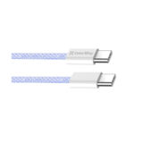 Кабель Type-C/Type-C - 1.0 м ColorWay (braided cotton) (PD Fast Charging 60W) 3.0 А, фіолетовий (CW-CBPDCC061-PU)