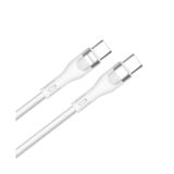 Кабель Type-C/Type-C - 1.0 м ColorWay (braided nylon) (PD Fast Charging 240W) 5.0 А, білий (CW-CBPDCC065-WT)