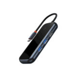 Хаб-юсб Type-C Baseus 5-х портовий (WKJZ010213) AcmeJoy ?Type-C to HDMI*1+USB3.0*2+USB2.0*1+Type-C PD&Data *1? Dark Gray