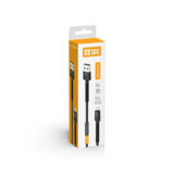 Кабель USB 2.0 Lightning - 1.0 м Colorway Apple Lightning (nylon - long head) 2.4 А, чорний (CW-CBUL063-BK)