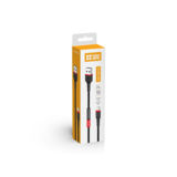 Кабель USB 2.0 Lightning - 1.0 м Colorway Apple Lightning (PVC - red head) 2.4 А, чорний (CW-CBUL064-BK)