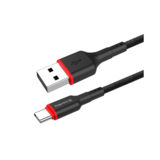 Кабель USB 2.0 Type-C - 1.0м Colorway (PVC - red head) 2.4 А, чорний (CW-CBUC064-BK)