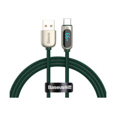  USB 2.0 Type-C - 1.0  Baseus CASX020006 Display Fast Charging Data Cable 66W  Green