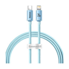  Type-C/Lightning - 1.2  Baseus CAJY001303 Crystal Shine Series Fast Charging Data Cable 20W Sky Blue