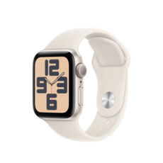 Apple Watch SE 2 2024 GPS 40mm Starlight Aluminium Case with Starlight Sport Band S/M MXEF3