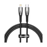 Кабель Type-C/Lightning - 1.0 м Baseus CADH000001 Glimmer Series Fast Charging Data Cable 20W Black