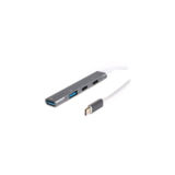 Хаб-юсб 3.0 Maxxter HU3A-4P-03, на 4 порти (1xUSB-A 3.0, 1xUSB-A 2.0, 2xUSB-C)