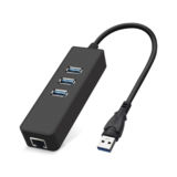 Хаб-юсб 3.0 USB Dynamode - RJ45 Gigabit Lan, 3*USB 3.0-порта, Win7/8/10, Mac OS X, черный (USB3.0-Type-A-RJ45-HUB3)