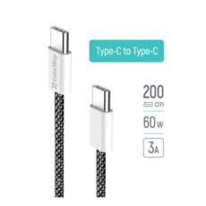  Type-C/Type-C - 2.0  ColorWay (braided cotton) (PD Fast Charging 60W) 3.0 2 