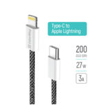Кабель Type-C/Lightning - 2.0 м Colorway (PDF Fast Charging 27W) чорний (CW-CBPDCL068-BK)
