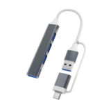 Хаб-юсб 3.0 (Type-C+USB) MetallCase 4 порти UniversalPort