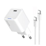 Зарядний пристрій USB 220В Colorway GaN Mini 35W PD Port PPS USB-C біле cable Type-C