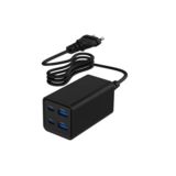 Зарядний пристрій USB 220В Gembird TA-UC-2A2C-PD65-01-BK 65W, 2xUSB-A (QC3.0 30W)+2xType-C (PD 65W), чорний