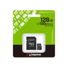  ' 128 GB microSDXC (UHS-1) Kingston Canvas Select Plus Gen3 128Gb class 10 1 (R-150MB/s) (adapter SD) SDCS3/128GB