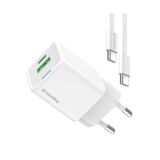 GaN Mini 20W PD Port PPS USB (Type-C PD + USB QC4.0) cable Type-C