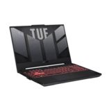 Ноутбук Asus TUF Gaming A17 FA707NU-HX051 (90NR0EF5-M007H0) Graphite Black; 17.3" FullHD 1920x1080 IPS матовий 144Hz, AMD Ryzen 5 7535HS (6C/12T*3.3-4.55GHz), RAM 16GB DDR5, SSD 512GB (+1 slot M.2), nVidia GeForce RTX 4050 4GB GDDR6, WiFi6 (2*2)+BT5.3, 1x RJ-45, 1x HDMI2.1 FRL, 1xUSB 4 Type-C support DisplayPort™/G-SYNC ready, 1x USB 3.2 Gen 2 Type-C support DisplayPort™ (w/Power Delivery) / G-SYNC ready, 2x USB 3.2 Gen 1 Type-A, підсвічування клавіатури, DOS, 90Wh, 2.6kg