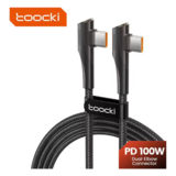 Кабель Type-C/Type-C - 1.0 м Toocki 100W PD QC4.0 FCP AFC - КУТОВИЙ