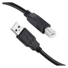 Кабель USB 2.0 - 2.0 м ColorWay USB 2.0 AM to BM Print Cable 2 м чорний