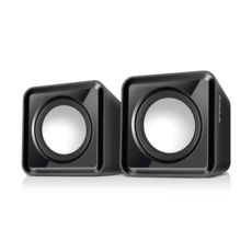   2.0 REAL-EL S-10 black (EL121100020), 2*2W speaker, mini-jack 3,5/USB