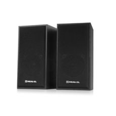   2.0 REAL-EL S-202 black (EL121200019), 2*3W speaker, mini-jack 3,5/USB
