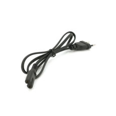 Кабель живлення 0.8m, 0.5mm, PC-184/2 CEE7/16-C7 2 pin (для побутової техніки), Black, OEM Q500