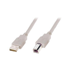 Кабель USB 2.0 - 3.0м , Atcom, AM/BM 2 ferite, пакет, білий (8099)
