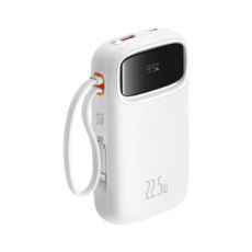 ��������� ���������� (Power Bank) Baseus 20000 mAh 22.5W PD Qpow2 (P10055002223-00) QC3.0 White, USB-A, USB-C In/Out, with built-in USB-C/Lightning cable