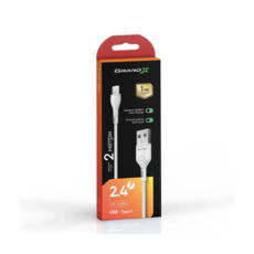 Кабель USB 2.0 Type-C - 2.0 м Grand-X PC-02W 2,4A