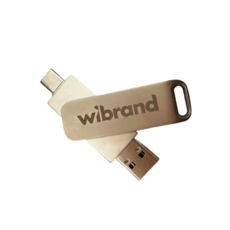 Зовнішній накопичувач SSD Wibrand Wolf 512GB USB 3.2 Gen.2 Type-C/Type-A Read/Write 1000MB/s Silver (WIEXSSD/WO512GB)