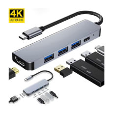 ���-��� Type-C Lemorele 5 � 1 (USB-A2.0*2 / USB-A3.0*1 / HDMI 4K  )