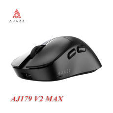 Миша бездротова ігрова Ajazz AJ179 V2 MAX чорна. Радіо 2.4Ghz + Bluetooth+дротова 3в1
