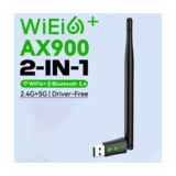 Мережева карта USB 2.0 WIFI6 AX900 + Bluetooth 5.4 Plug and play. Зовнішня антена