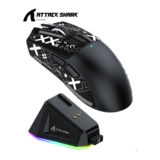 Миша бездротова ігрова ATTACK SHARK X11 чорна. Радіо 2.4Ghz + Bluetooth 5.2 + Док-станція