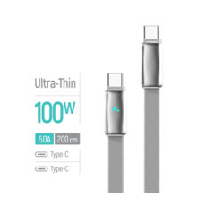 Кабель Type-C/Type-C - 1.0 м Colorway (ultra-thin) (PD Fast Charging 100W) 5А 1м сірий CW-CBPDCC100-GR